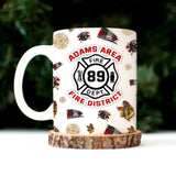 Personalized Firefighter Logo Custom ID Firefighter Gift White Mug Printed AHHN241354