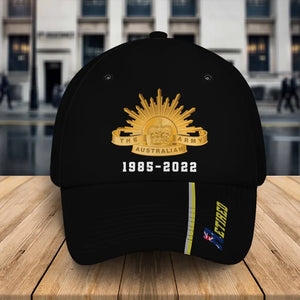 Personalized Retired Australian Veteran Logo Custom Service Time Cap 3D Printed QTKH241369