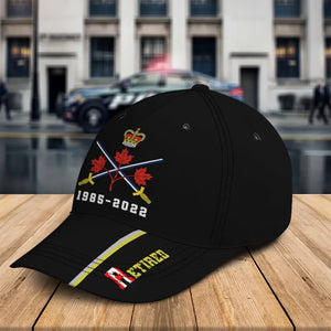 Personalized Retired Canadian Veteran Logo Custom Service Time Cap 3D Printed QTKH241369