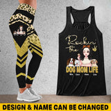 Personalized Rockin' The Dog Mom Life Legging & Women's Flowy Racerback Tank Printed HN241378