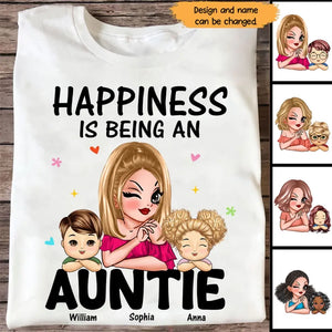 Personalized Happiness Is Being An Auntie T-shirt Printed HN241270