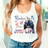 Personalized Rockin' The Jeep Life Jeep Girl Women's Ideal Racerback Tank Printed HN241390