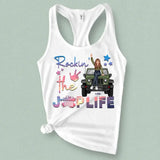 Personalized Rockin' The Jeep Life Jeep Girl Women's Ideal Racerback Tank Printed HN241390