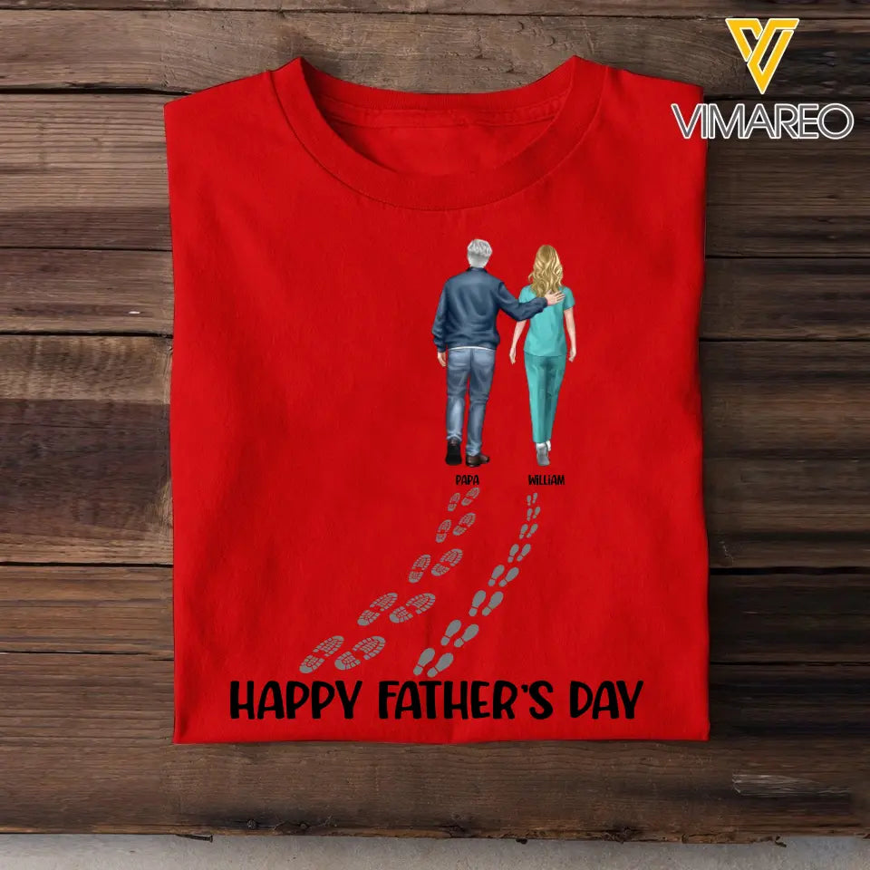 Personalized Happy Father's Day Nurse Dad Gift For Dad T-shirt Printed HN241424