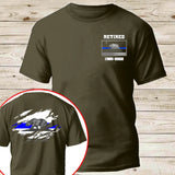 Personalized US State Flag Retired US Police Custom Service Time T-shirt Printed KVH241151