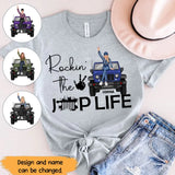 Personalized Rockin' The Jeep Life Jeep Girl T-shirt Printed HN241435