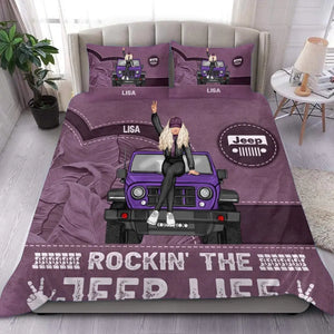 Personalized Rockin' The Jeep Life Jeep Girl Bedding Set Printed HN241433