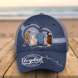 Personalized Best Dog Dad Ever Dog Lovers Gift Happy Father's Day Gift Cap 3D Printed HN241458