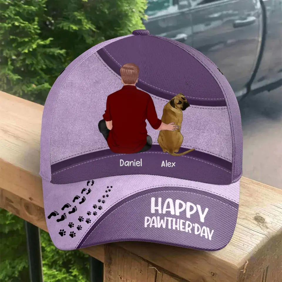 Personalized Happy Pawther'Day Dog Dad Gift For Him Cap 3D Printed VA241474