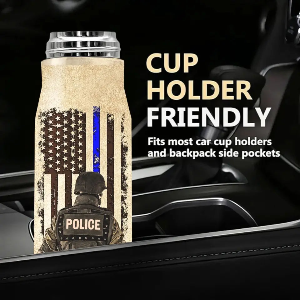 Personalized Police US States Blue Line Bullet Tumbler Printed AHVQ241502