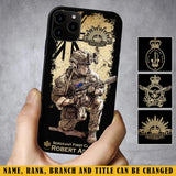 Personalized Australian Veteran Logo Custom Name & Rank Gold Phonecase Printed LVA241528