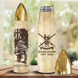 Personalized New Zealand Army Veteran Custom Rank & Name Bullet Tumbler Printed AHVA241537