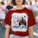 Personalized Rockin' The Jeep Life US Jeep Girl Independence Day 4th July 3D T-shirt Printed HN241551