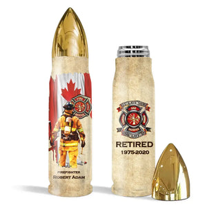 Personalized Canadian Firefighter Logo All Gave Some Some Gave All Custom Time & Name Bullet Tumbler Printed AHVQ241551