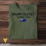 Personalized Grumpy Old Vet I Do What I Want Australian Veteran T-shirt Printed QTHN241633