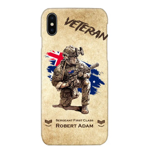 Personalized Australian Veteran Custom Name & Rank Phonecase Printed AHHN241696