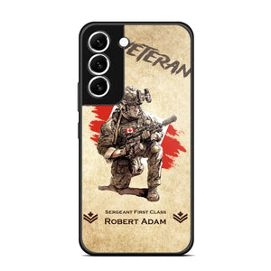 Personalized Canadian Veteran Custom Name & Rank Phonecase Printed AHHN241696