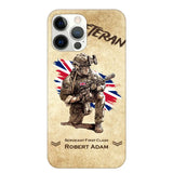 Personalized UK Veteran Custom Name & Rank Phonecase Printed AHHN241696