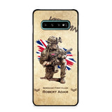 Personalized UK Veteran Custom Name & Rank Phonecase Printed AHHN241696