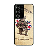 Personalized UK Veteran Custom Name & Rank Phonecase Printed AHHN241696