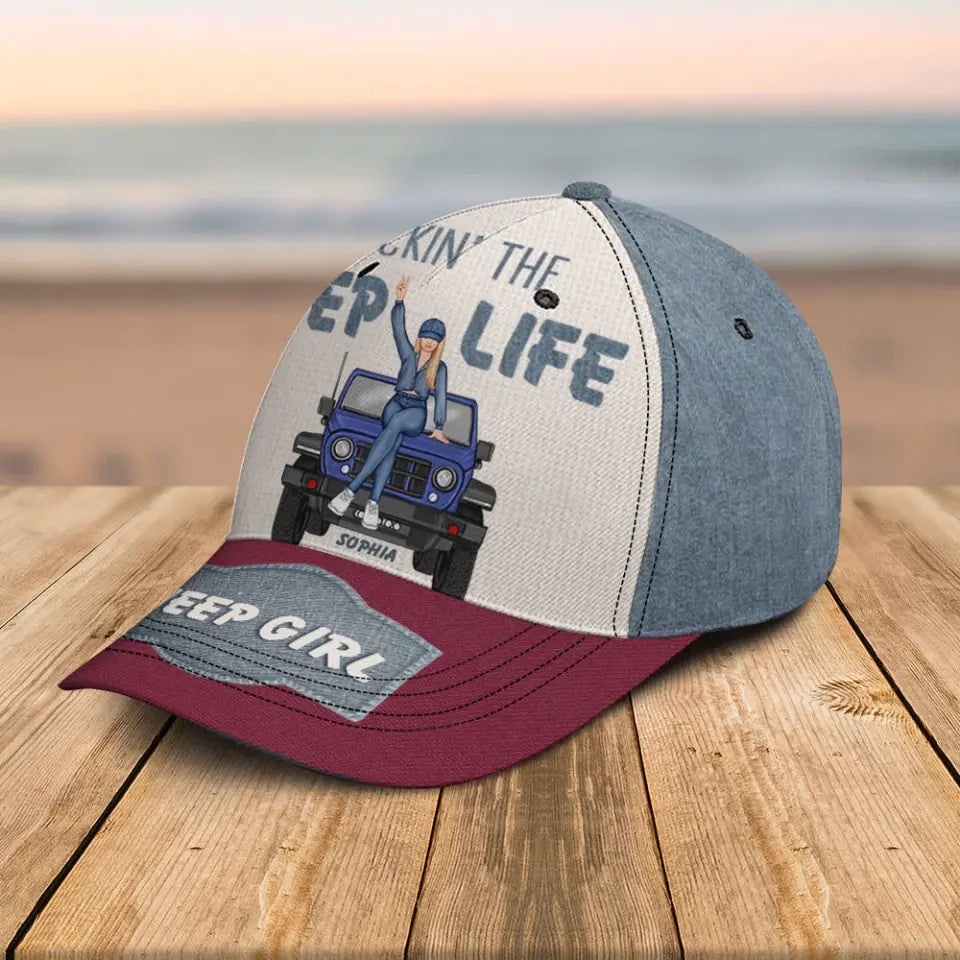 Personalized Rockin' The Jeep Life Jeep Girl Cap 3D Printed HN241718