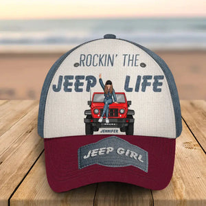 Personalized Rockin' The Jeep Life Jeep Girl Cap 3D Printed HN241718