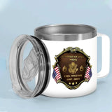 Personalized US Veteran Rank Gold & Service Time Coffee Cup 2D Printed AHHN241864