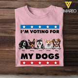 Personalized I'm Voting For My Dogs Dog Lovers Gift T-shirt Printed VQ241877