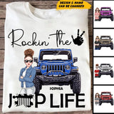 Personalized Rockin' The Jeep Life Jeep Girl T-shirt Printed HN241871