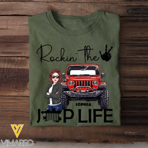 Personalized Rockin' The Jeep Life Jeep Girl T-shirt Printed HN241871