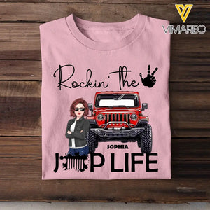 Personalized Rockin' The Jeep Life Jeep Girl T-shirt Printed HN241871