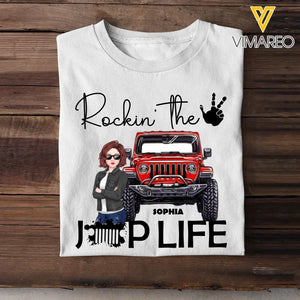 Personalized Rockin' The Jeep Life Jeep Girl T-shirt Printed HN241871