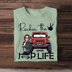 Personalized Rockin' The Jeep Life Jeep Girl T-shirt Printed HN241871