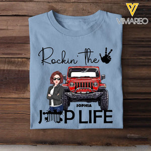 Personalized Rockin' The Jeep Life Jeep Girl T-shirt Printed HN241871