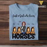 Personalized Horse Girl Just A Girl Who Loves Horses T-shirt Printed VQ241890