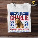 Personalized Upload Your Horse Photo Presidential Election 2024 in United States Vote 2024 A Candidate You Can Believe In T-shirt Printed LVA241897