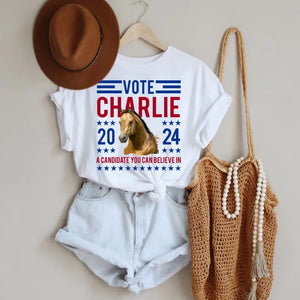 Personalized Upload Your Horse Photo Presidential Election 2024 in United States Vote 2024 A Candidate You Can Believe In T-shirt Printed LVA241897