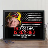 Personalized Upload Your Photo US Firefighter The Legend Is Retiring Poster Printed QTVA241899