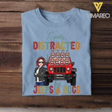 Personalized Easily Distracted Jeeps & Dogs Jeep Girl T-shirt Printed HN241905