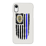 Personalized US Police Badge Police Officer US Flag Blue Line Phonecase Printed QTVQ241908