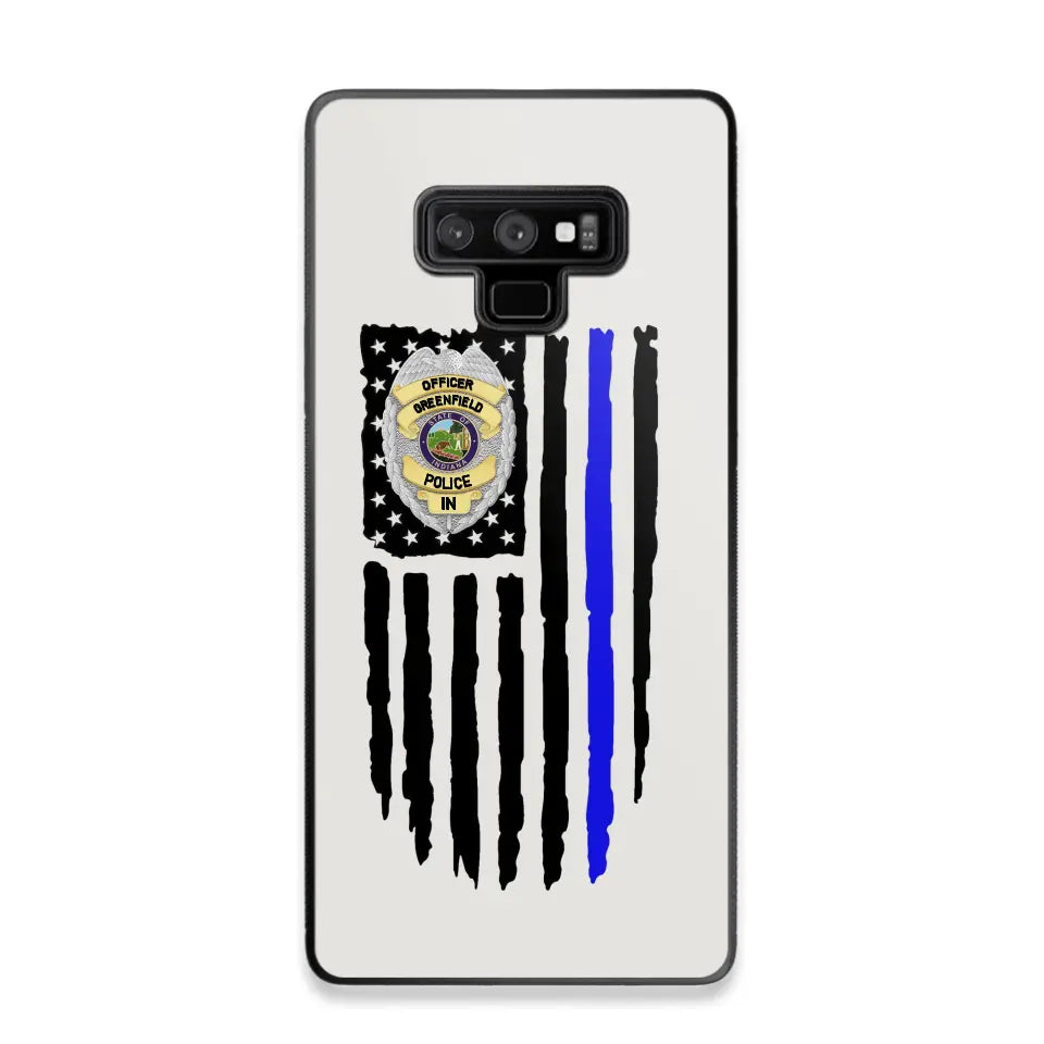 Personalized US Police Badge Police Officer US Flag Blue Line Phonecase Printed QTVQ241908