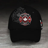 Personalized Canadian Firefighter ID Number Firefighter Logo Cap 3D Printed QTKH241914