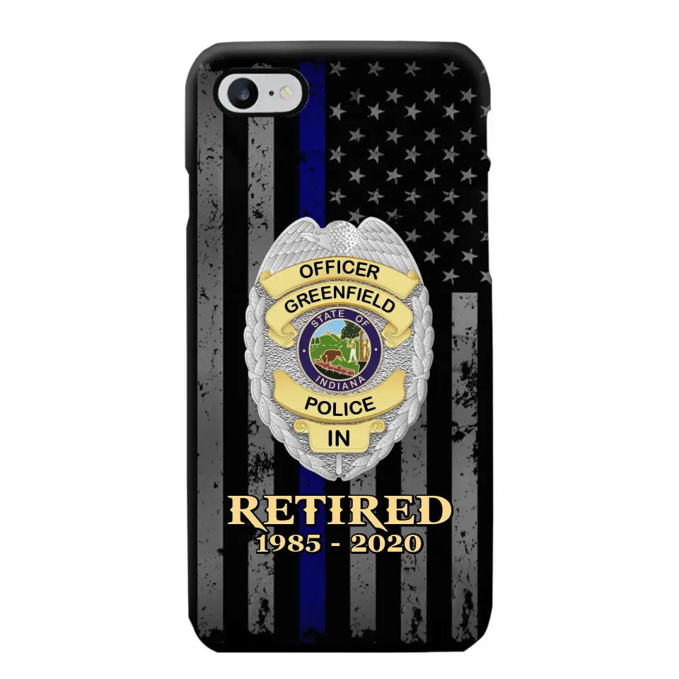 Personalized US Police Badge Retired Police Officer Custom ID Phonecase Printed QTVA241911