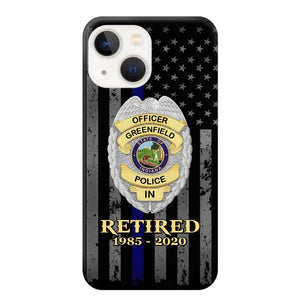 Personalized US Police Badge Retired Police Officer Custom ID Phonecase Printed QTVA241911