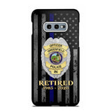 Personalized US Police Badge Retired Police Officer Custom ID Phonecase Printed QTVA241911