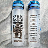 Personalized British Veteran British Military Logo Custom Rank & Name Water Tracker Bottle Printed KVH241940