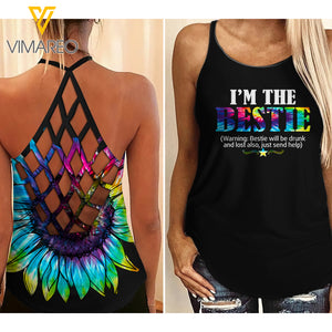 Bestie Criss-Cross Open Back Camisole Tank Top TXSWH2