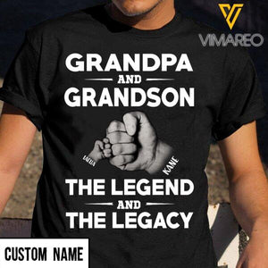 CUSTOMIZED NAME GRANDPA AND GRANDSON THE LEGEND AND THE LEGACY 1607TN