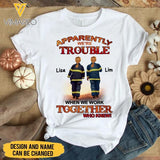 Personalized Firefighter Besties Tshirt JUL-HQ27