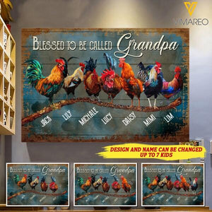 PERSONALIZED ROOSTER GRANDPA CANVAS TNMA2708